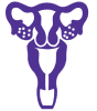 Abstract purple elephant head illustration.